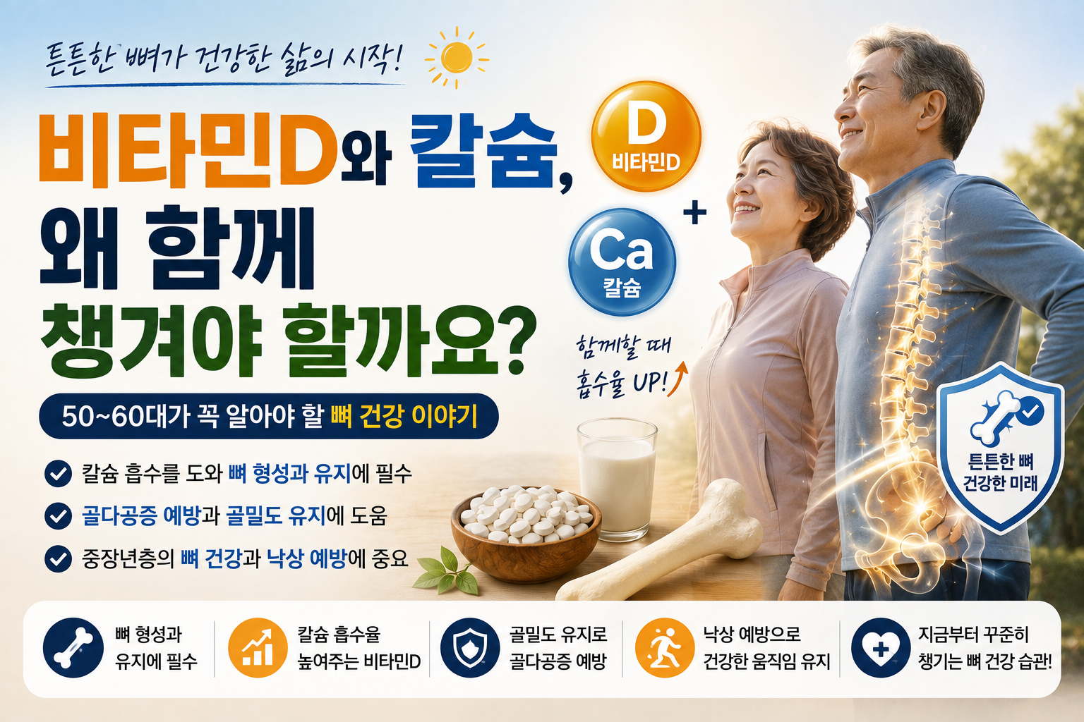 비타민D와 칼슘 썸네일