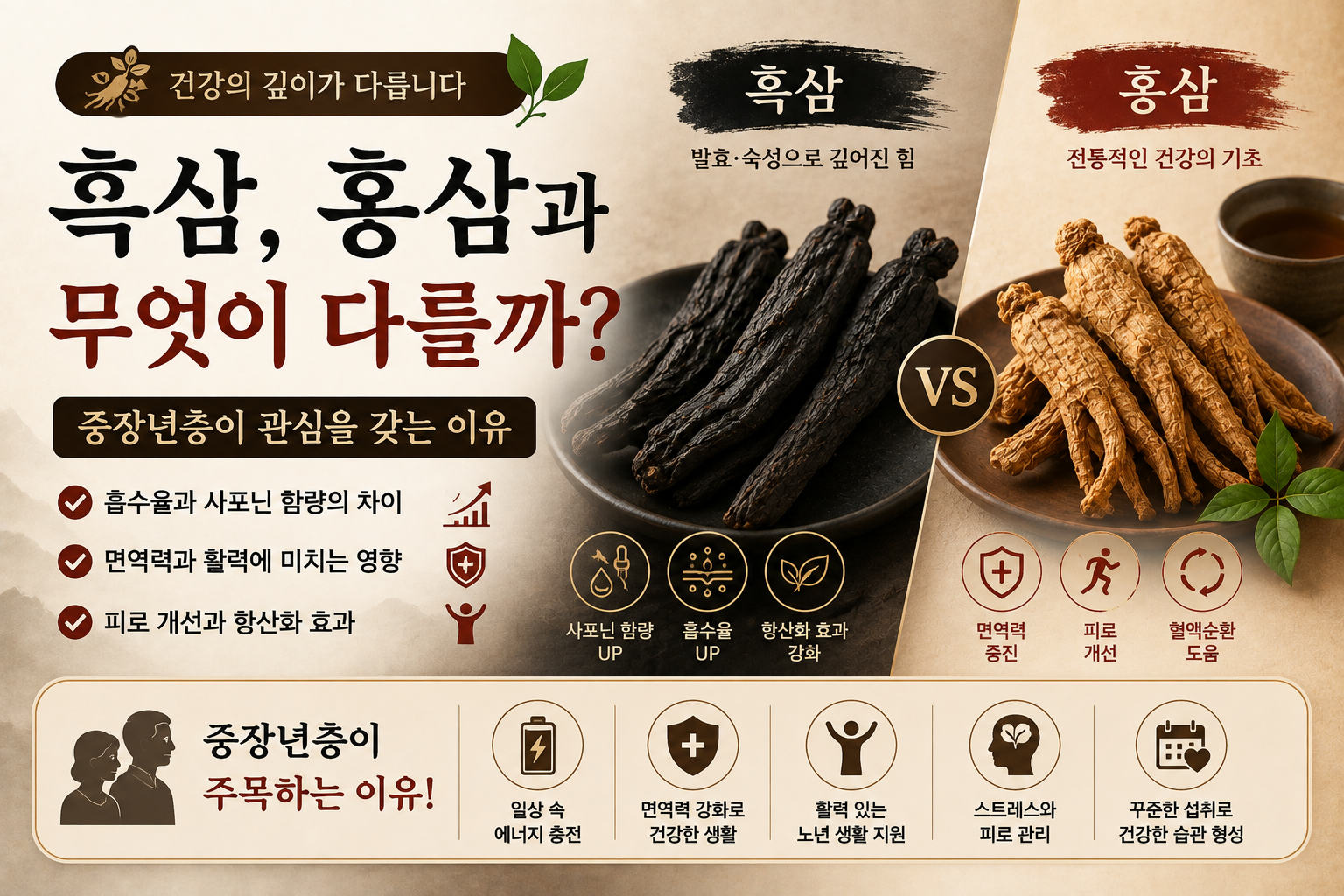 흑삼과 홍삼 썸네일